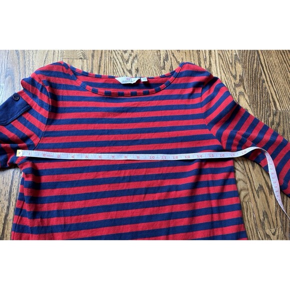 Vineyard Vines Size XS Dress 100% Cotton‎ Knit Red Blue Striped Sheath Nautical - Picture 6 of 7